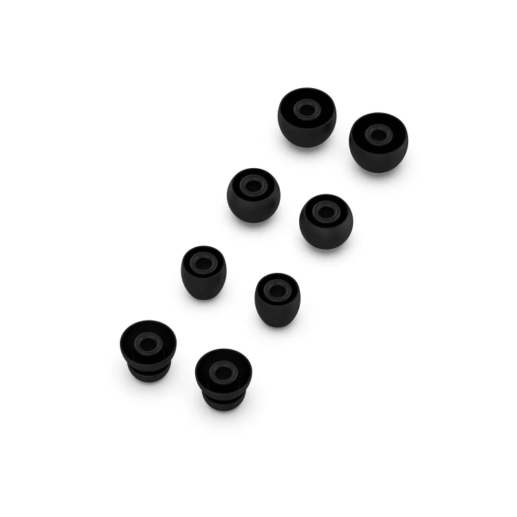 4 Pairs Wireless Earphone Replaceable Silicone Ear Cap Earplugs for Huawei FreeBuds 4i / FreeLace Pro / Active Noise Canceling Earphones 3(Black) - Image 3