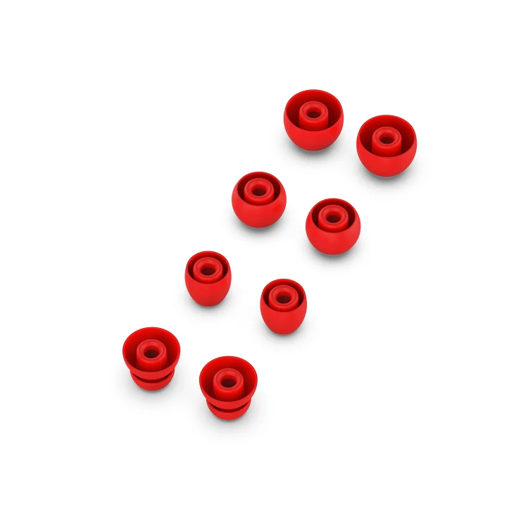 4 Pairs Wireless Earphone Replaceable Silicone Ear Cap Earplugs for Huawei FreeBuds 4i / FreeLace Pro / Active Noise Canceling Earphones 3(Red) - Image 3