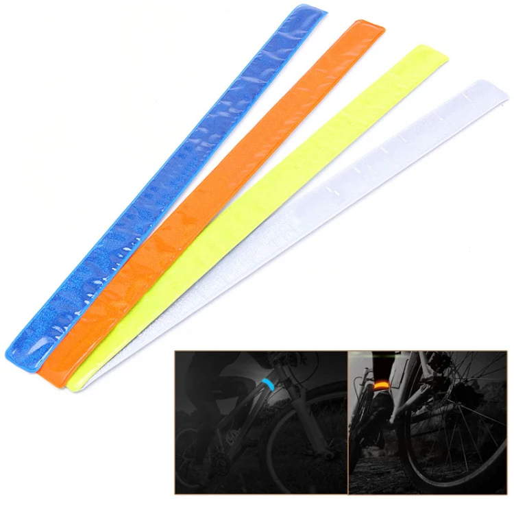 4 PCS Bike Bicycle Cycling Band Arm Leg Pant Reflective Strap Belt Safety Reflector(Yellow) - Image 4