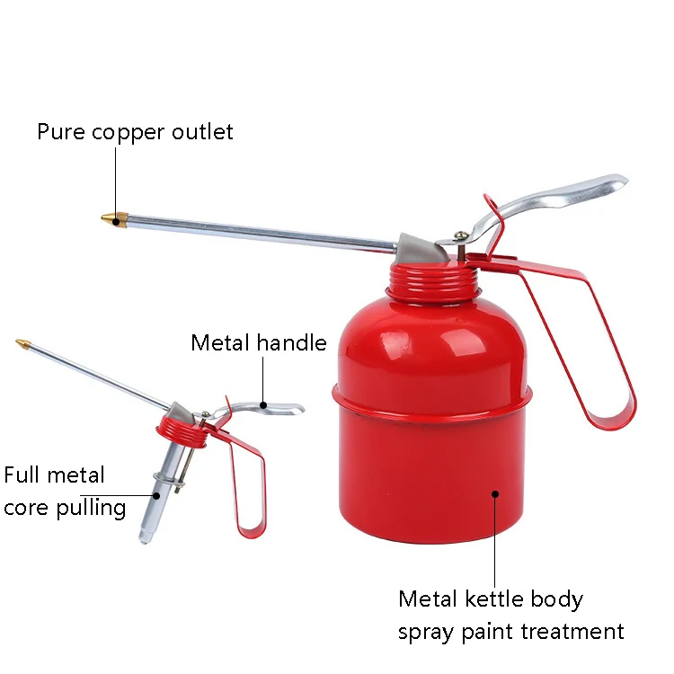 4 PCS CY-0085 Home Long Mouth Injection Device Machine Oil Pot Manual Lubrication Gear Oil Filler, Style: Metal 500ml - Image 3