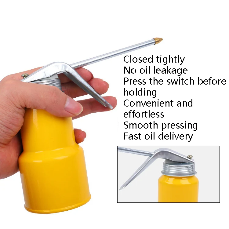 4 PCS CY-0085 Home Long Mouth Injection Device Machine Oil Pot Manual Lubrication Gear Oil Filler, Style: Metal 500ml - Image 6