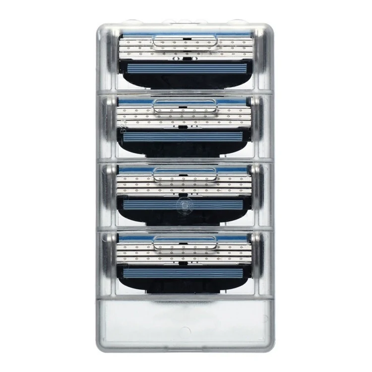 4 PCS Face Care Barber Shaving Razor Blade Refills Replacement Kit for Man - Image 4