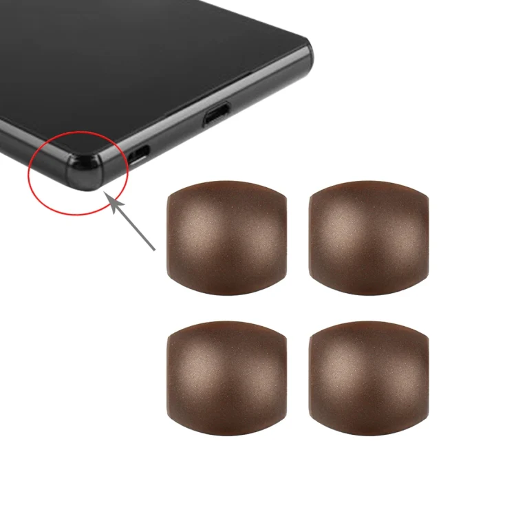 4 PCS Front Bezel Edge  for Sony Xperia Z3(Coffee) - Image 4