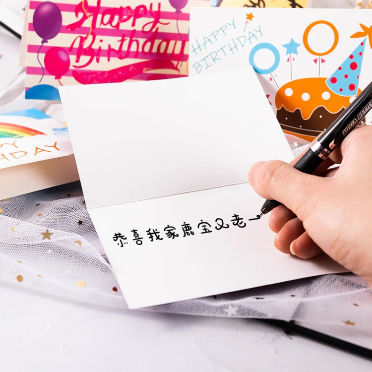 40 PCS Hand Drawn Children Birthday Card(20) - Image 6