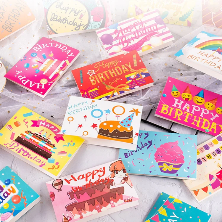 40 PCS Hand Drawn Children Birthday Card(5) - Image 2