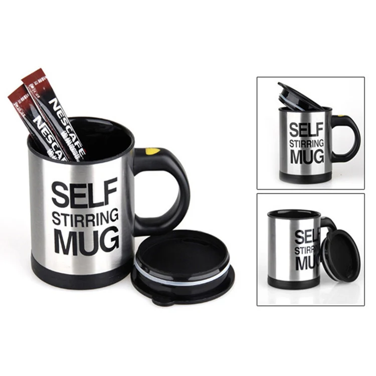 400ml Mugs Automatic Electric Self Stirring Mug Cup Coffee Milk Mixing Mug Smart Stainless Steel Juice Mix Cup Drinkware(Black) - Image 3