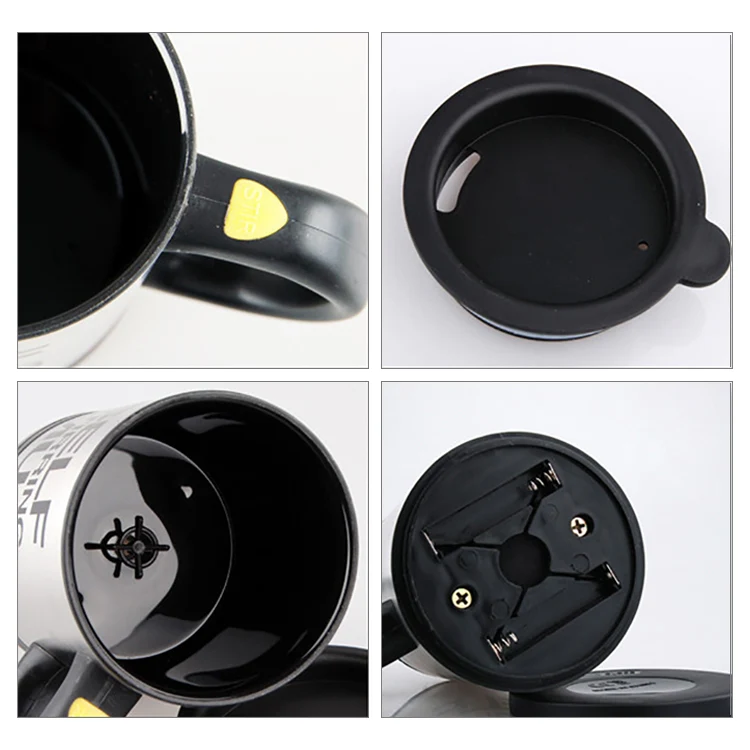 400ml Mugs Automatic Electric Self Stirring Mug Cup Coffee Milk Mixing Mug Smart Stainless Steel Juice Mix Cup Drinkware(Black) - Image 4