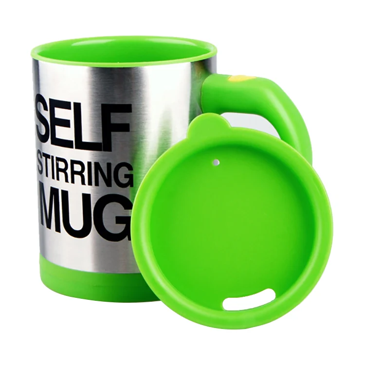 400ml Mugs Automatic Electric Self Stirring Mug Cup Coffee Milk Mixing Mug Smart Stainless Steel Juice Mix Cup Drinkware(Green)