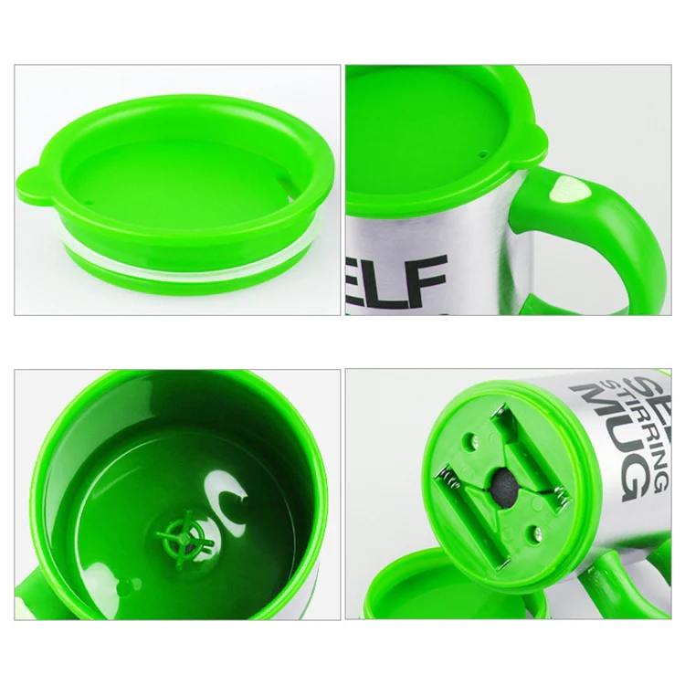 400ml Mugs Automatic Electric Self Stirring Mug Cup Coffee Milk Mixing Mug Smart Stainless Steel Juice Mix Cup Drinkware(Green) - Image 4