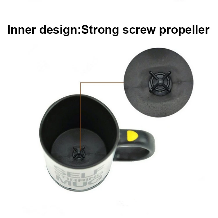 400ml Mugs Automatic Electric Self Stirring Mug Cup Coffee Milk Mixing Mug Smart Stainless Steel Juice Mix Cup Drinkware(Yellow) - Image 5