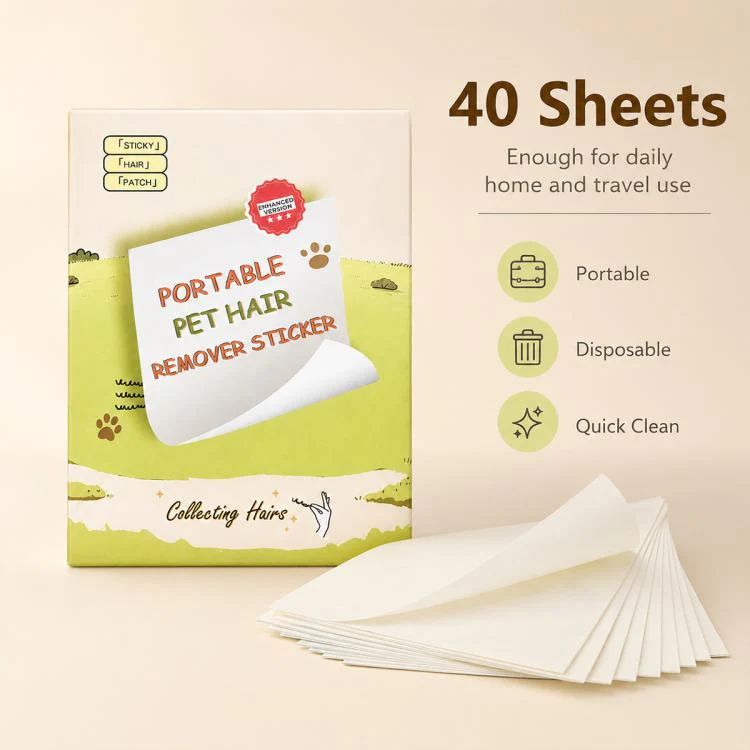 40pcs/Pack 10x7.8cm Portable Mini Pocket Disposable Lint Remover Stickers - Image 6