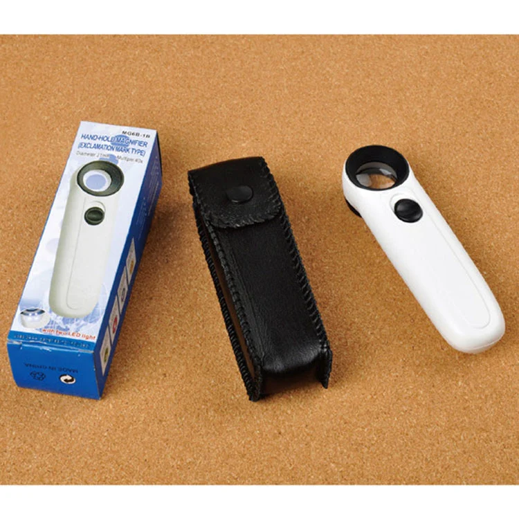40X Handheld Exclamation Mark Style Magnifier with 2-LED Light - Image 4