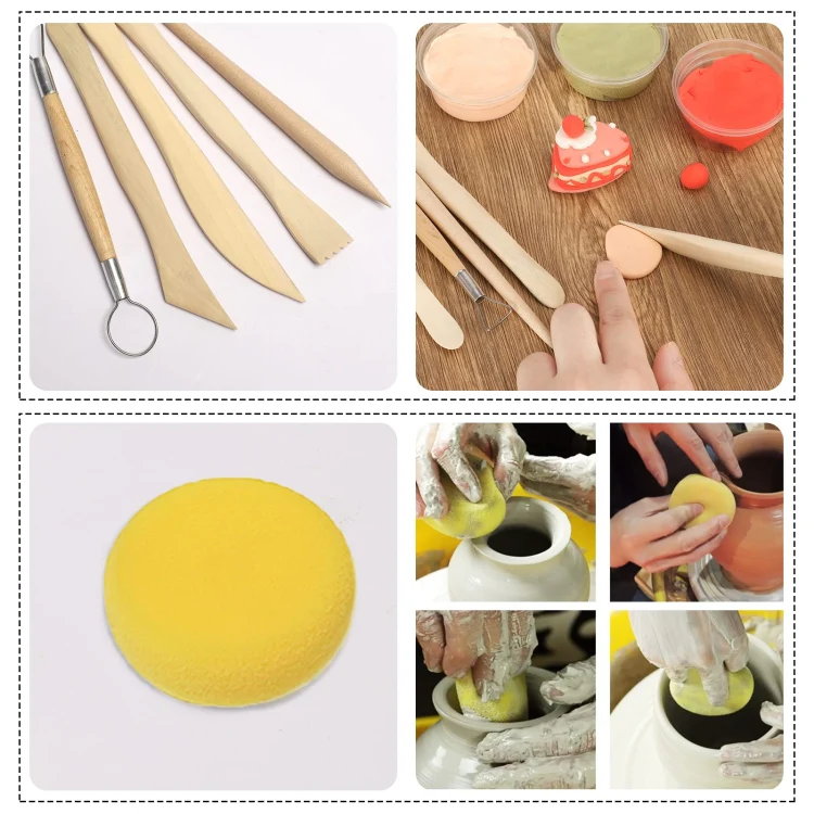 42 In 1 Clay Tools Kit Ceramics DIY Clay Sculpting Tools for Pottery Craft, Baking, Carving - Image 8
