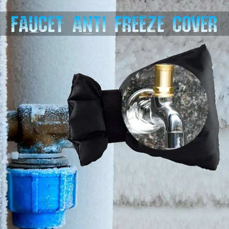 420D Oxford Cloth Outdoor Waterproof Winter Faucet Antifreeze Cover(Lake Blue) - Image 4