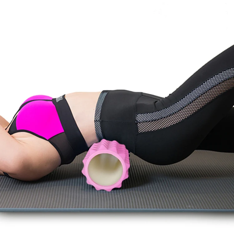 45cm 6pcs/set EVA Hollow Foam Roller Muscle Relaxation Roller Yoga Column Set Fitness Equipment(Pink) - Image 2