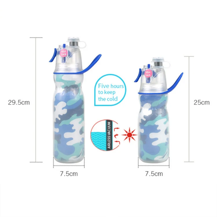 470ml Summer Outdoor Sports Training Spray Cooling Water Cup, Color: Basketball 3-layers - Image 2