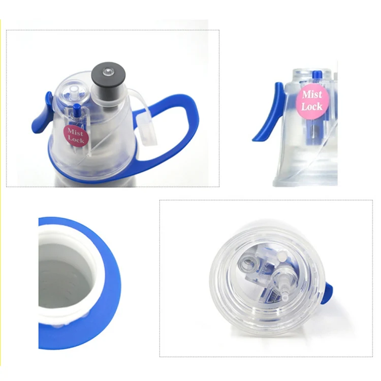 470ml Summer Outdoor Sports Training Spray Cooling Water Cup, Color: Geometry 3-layers - Image 3