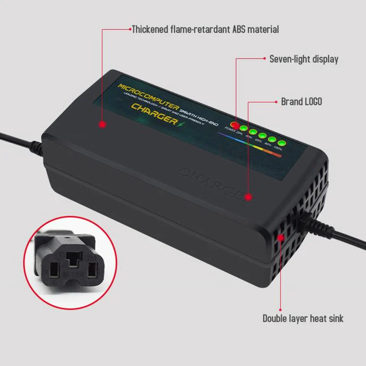 48V 40-45AH Auto Shut-Off Battery Charger For Electric Scooter & E-Bike EU Plug - Image 7