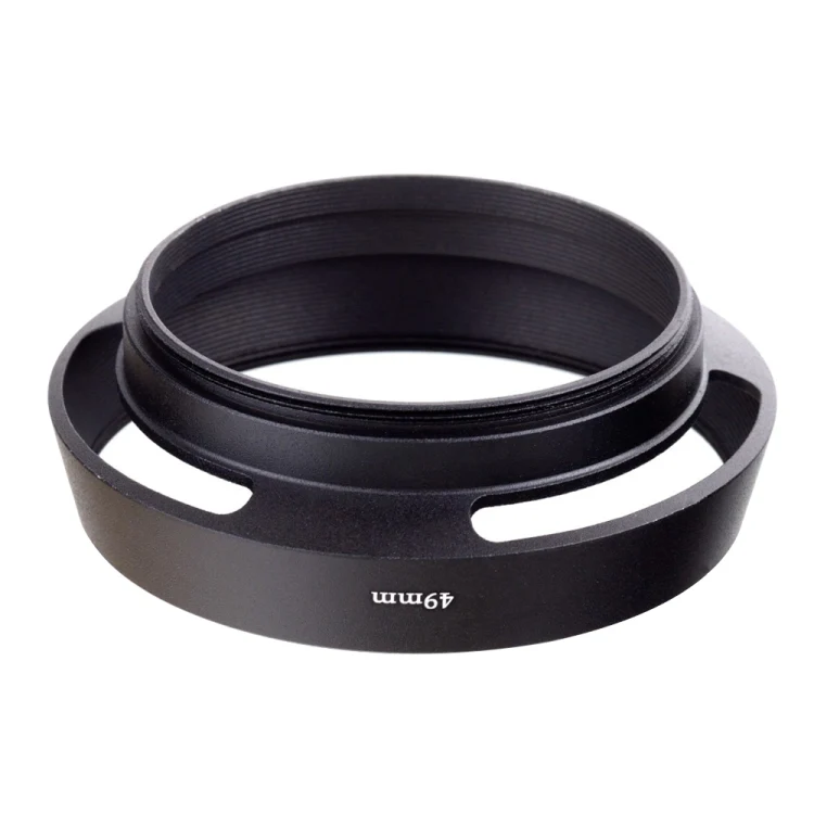 49mm Metal Vented Lens Hood for Leica(Black) - Image 2