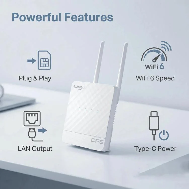 4G CPE WIFI Router Mobile Router With SIM Card Slot Wi-Fi 6 Hotspot - Image 5