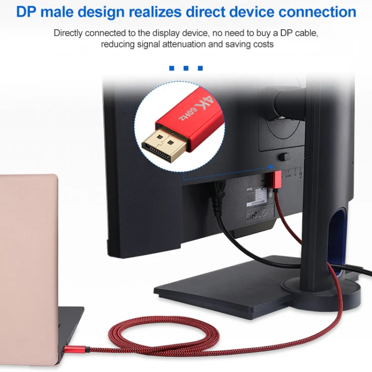 4K 60Hz USB-C / Type-C Male to DisplayPort Male HD Adapter Cable - Image 6