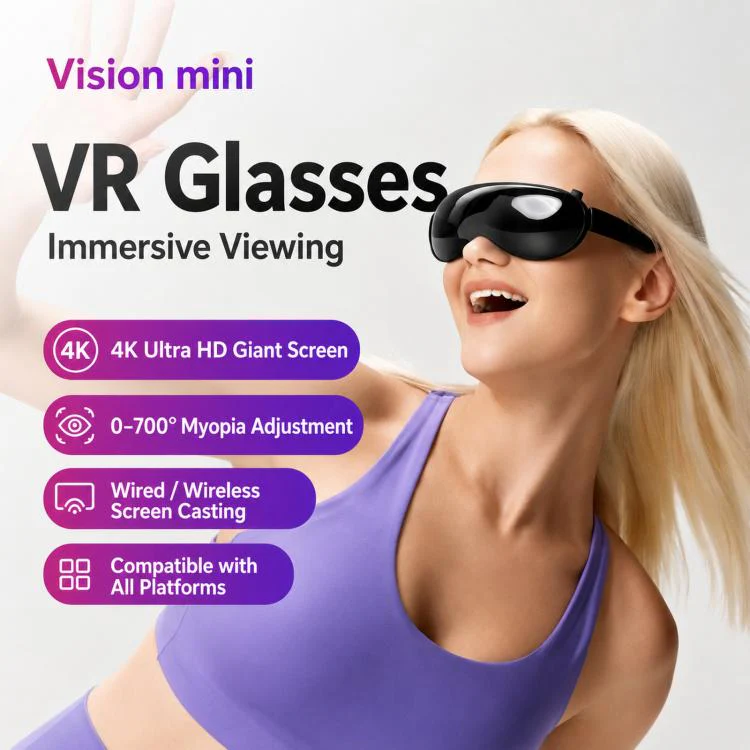 4K Ultra HD Smart VR Headset 1,000 Inch 3D Projection Universal Gaming Headset, Spec: DP Orange - Image 3