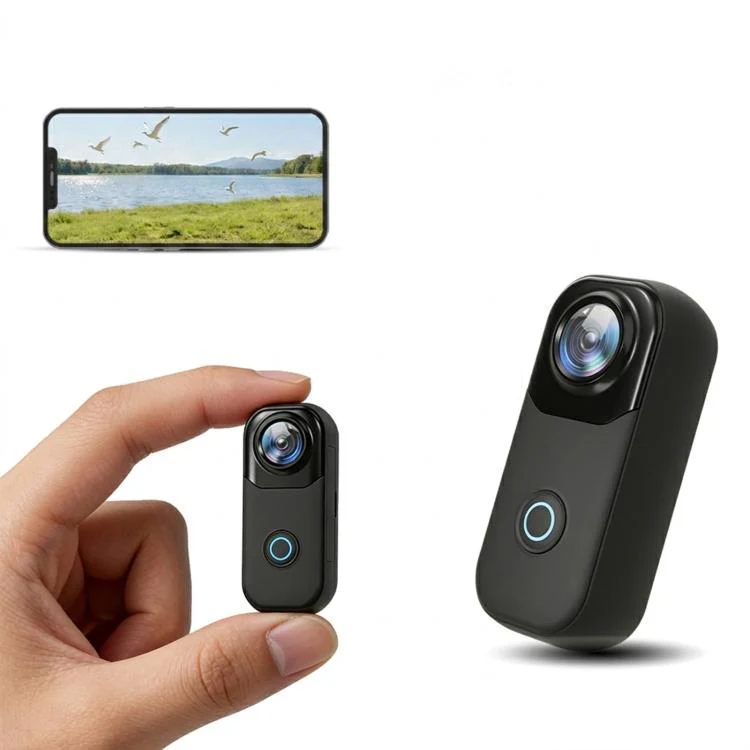 4K WIFI HD Recorder Thumb Action Camera(Black)