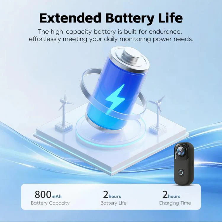 4K WIFI HD Recorder Thumb Action Camera(Black) - Image 4