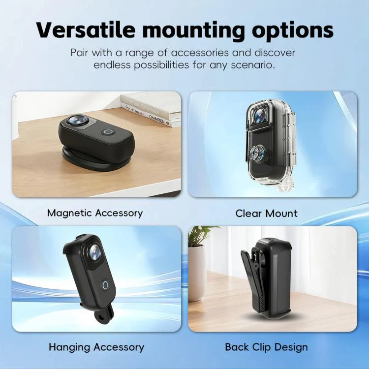 4K WIFI HD Recorder Thumb Action Camera(White) - Image 7