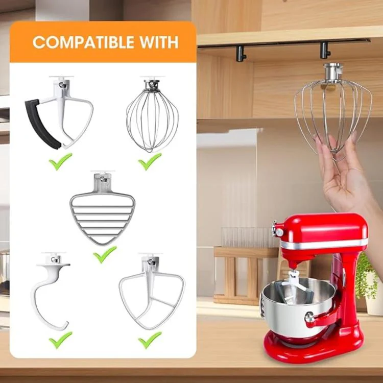 4pcs /Pack Hooks For KitchenAid Attachment to Neatly Store Mixer Accessories(Black) - Image 6