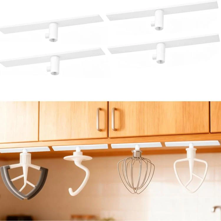4pcs /Pack Hooks For KitchenAid Attachment to Neatly Store Mixer Accessories(White) - Image 3