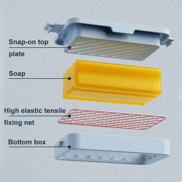 4pcs /Pack Multifunctional High Elastic Mesh Anti-slip Drain Foaming Soap Box(Pink) - Image 3
