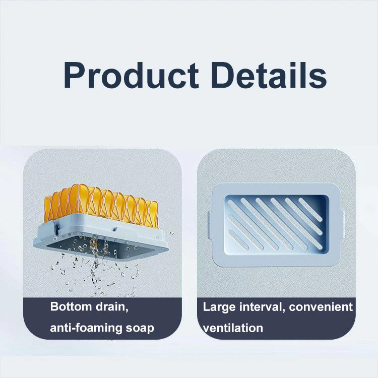 4pcs /Pack Multifunctional High Elastic Mesh Anti-slip Drain Foaming Soap Box(Pink) - Image 4