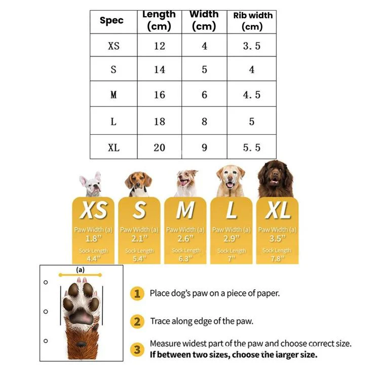 4pcs / Set Outdoor Silent Pet Socks For Medium & Large Dogs, Non-Slip Pet Paw Socks, Size: XL(Luminous Claw-print Stars) - Image 7