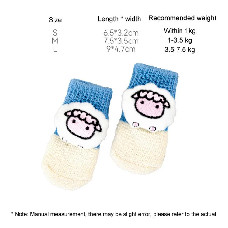 4pcs /Set Pet Dog Socks For Teddy Non-slip Anti-Scratch Anti-Dirty 3D Dolls Socks Dog Shoes, Size: S(Small Fish) - Image 3