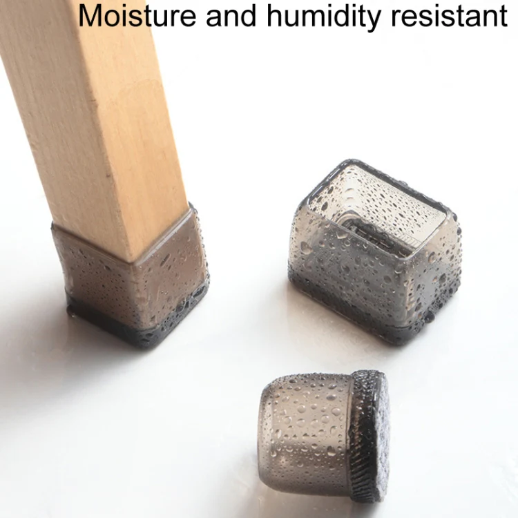 4pcs / Set Thickened Wear-Resistant Table And Chair Leg Covers Household Quiet Non-Slip Stool Foot Protector, Style: Small Round Light Brown - Image 6