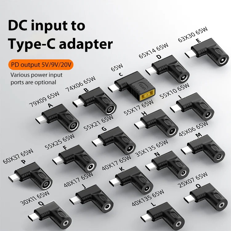 5.5x2.5mm 65W DC Input to USB-C / Type-C PD Power Adapter - Image 2