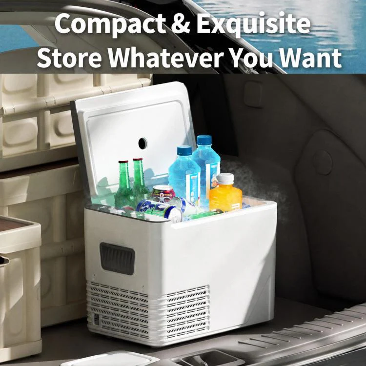 5.6L Compressor Cooling Car Fridge Large Capacity Silent Vehicle Refrigerator(Black) - Image 2