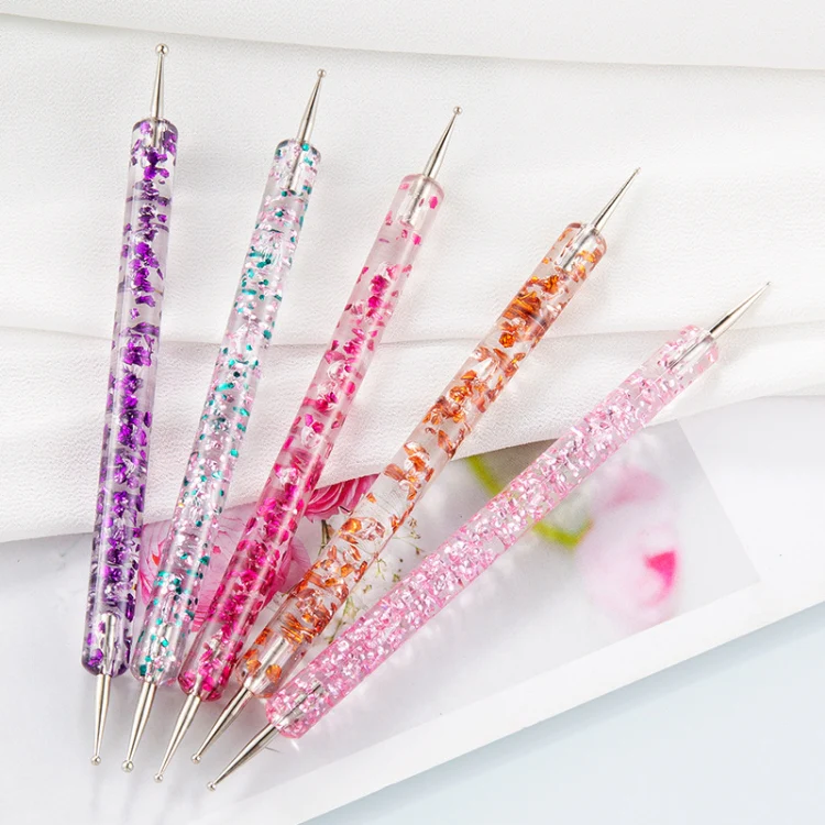 5 In 1 Nail Double-Headed Drill Pen Acrylic Transparent Pole Nail Tool - Image 2