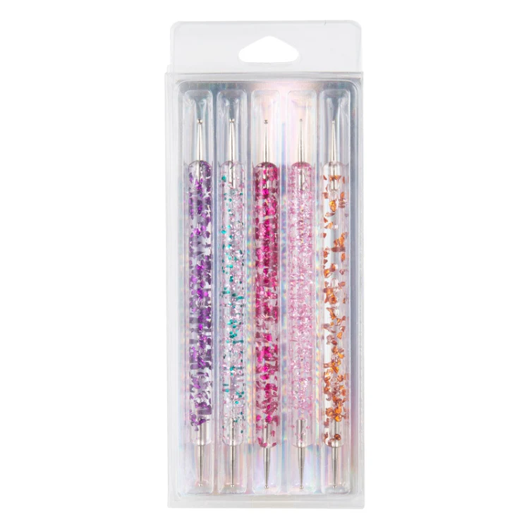 5 In 1 Nail Double-Headed Drill Pen Acrylic Transparent Pole Nail Tool - Image 6