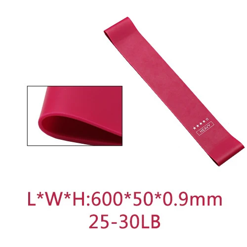 5 in 1 Strength Gradient Latex Elastic Ring Resistance Band Set(Pink gradient 5 pieces) - Image 4