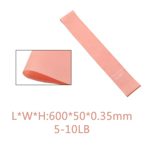 5 in 1 Strength Gradient Latex Elastic Ring Resistance Band Set(Pink gradient 5 pieces) - Image 5