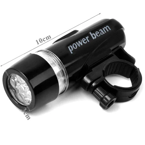 5 LED Water Resistant Bike Bicycle Head Light+ Rear Safety Flashlight - Image 2