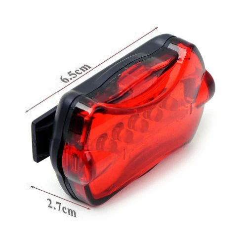 5 LED Water Resistant Bike Bicycle Head Light+ Rear Safety Flashlight - Image 4