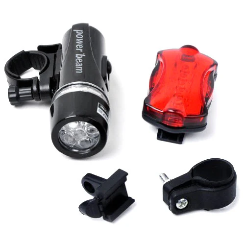 5 LED Water Resistant Bike Bicycle Head Light+ Rear Safety Flashlight - Image 8