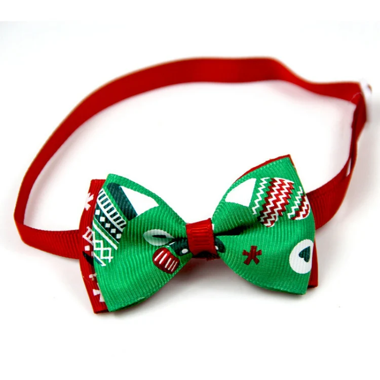 5 PCS Christmas Holiday Pet Cat Dog Collar Bow Tie Adjustable Neck Strap Cat Dog Grooming Accessories Pet Product(8x4x15cm) - Image 4