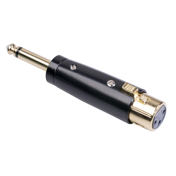5 PCS LZ1167G 6.35mm Single Track Male Head to XRL Female Audio Adapter Plug (Black) - Image 3
