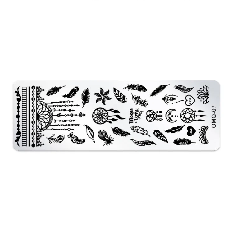 5 PCS Nail Art Print Template Nail Art Tools(OMQ-07)