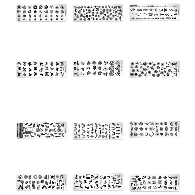 5 PCS Nail Art Print Template Nail Art Tools(OMQ-07) - Image 2