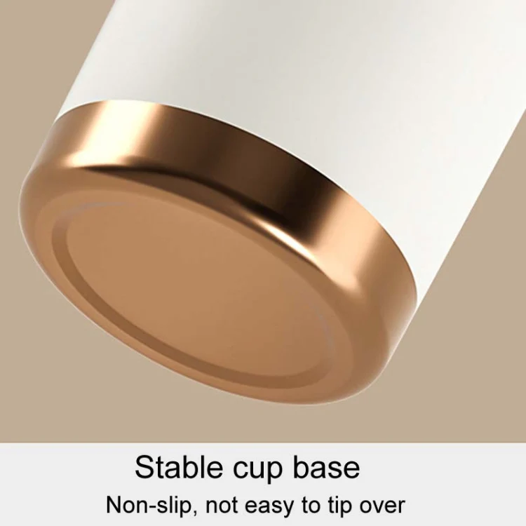 500ml 316 Stainless Steel Insulated Mug Portable Carry-On Dual Drink Coffee Cup With Straw(White) - Image 6